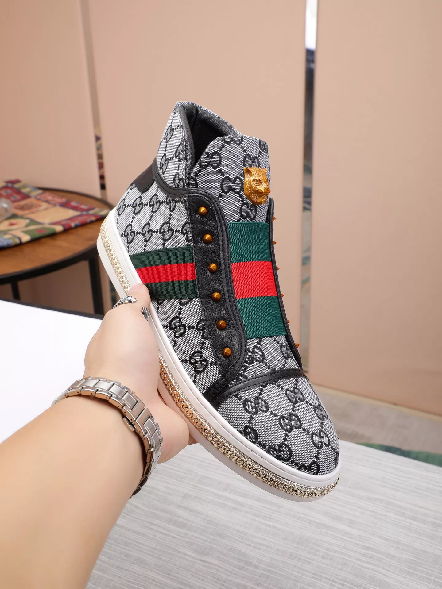 gucci high tops chaussures pour homme s_12b454a3